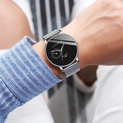 reloj de hombre con pulsera de metal